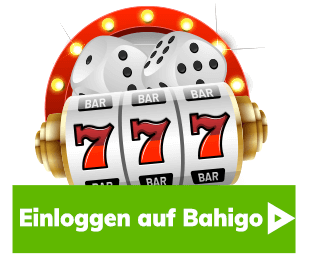 Slot Maschine mit leuchtender Sieben und Würfeln