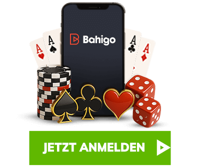 Smartphone mit Spielkarten und Jetons